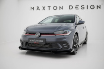 Volkswagen Polo GTI Mk6 Facelift 2021+ Street Pro Frontsplitter / Frontläpp + Splitters Maxton Design